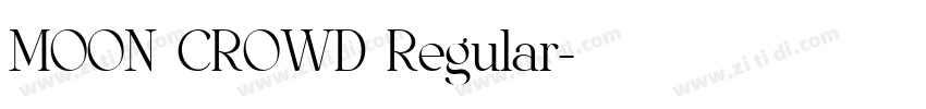 MOON CROWD Regular字体转换